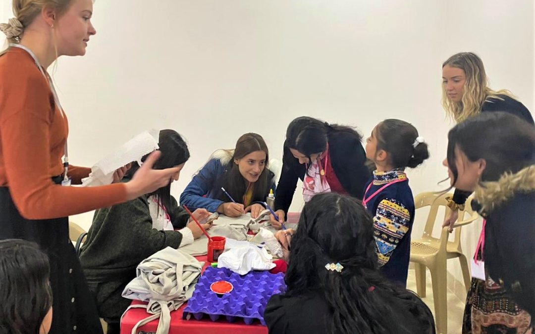 The girls in the trauma therapy center and our staff members